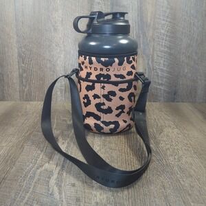 HydroJug Pro 64oz Half Gallon Water Bottle Reusable Black With Carrying Sleeve